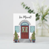 Postale J'ai déménagé ! Carte de Noël pour la maison (Debout devant)