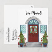 Postale J'ai déménagé ! Carte de Noël pour la maison (Devant / Derrière)