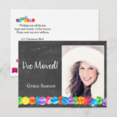 Postale J'ai déplacé carte photo de baubles d'aquarelle (Devant / Derrière)