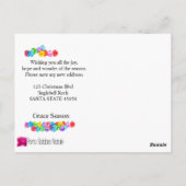 Postale J'ai déplacé carte photo de baubles d'aquarelle (Dos)