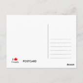 POSTALE J'AIME LA CARTE POST CANADA (Dos)