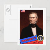 Postale James K. Carte Polk Baseball (Devant / Derrière)