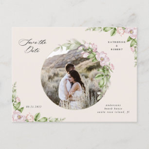 Postale Jardin anglais or floral enregistrer la date carte