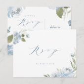 Postale Jardin romantique carte de réponse de mariage flor (Devant / Derrière)