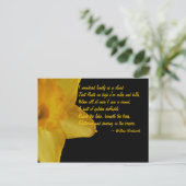 Postale Jaune Daffodique; William Wordsworth Poem Carte po (Debout devant)