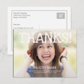 Postale Je L'Ai Fait ! Carte de remerciements de diplôme (Devant / Derrière)