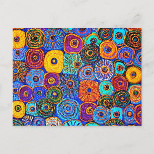 Postale JE L'AIME ! Carte de fleurs impressionnistes color