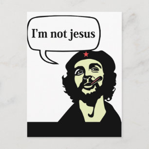 Postale Je ne suis pas jésus - Che guevara comics carte po