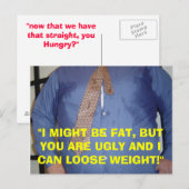 POSTALE JE SUIS GRAND, VOUS ÊTES DIFFICILE - CARTE POST (Devant / Derrière)