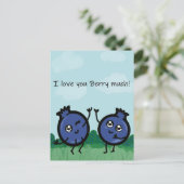 Postale Je t'aime beaucoup jouer des baies de carte postal (Debout devant)