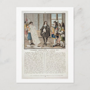 Postale Jean Baptiste Colbert (1619-83) présente la carte 