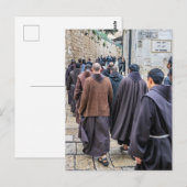 Postale Jérusalem Via Dolorosa procession vue carte postal (Devant / Derrière)