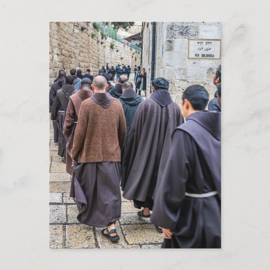 Postale Jérusalem Via Dolorosa procession vue carte postal (Devant)