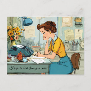 Postale J'espère avoir de vos nouvelles bientôt ! Carte po