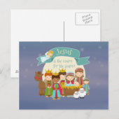 Postale "Jésus est la raison" Carte de la Nativité (Devant / Derrière)