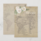 Postale Jeu de carte de mariage avec des phrases étrangère (Devant / Derrière)