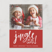 Postale Jingle | Carte de Noël photo moderne (Devant)