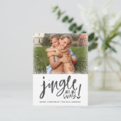 Postale Jingle | Carte de Noël photo moderne (Debout devant)