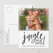 Postale Jingle | Carte de Noël photo moderne (Devant / Derrière)