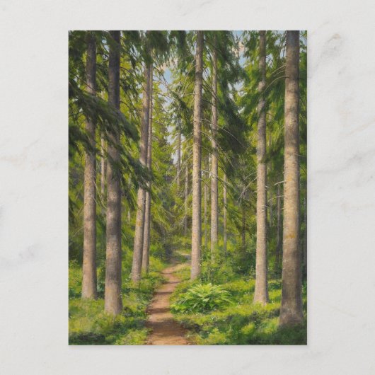 Postale Johan Krouthén Solbelyst skogsstig CC0461 Carte po (Devant)