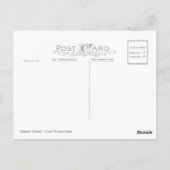 Postale Johannes Vermeer, Une Dame qui écrit une carte pos (Dos)