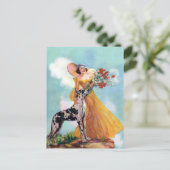 Postale Jolie Art rétro en Carte pour notes (Debout devant)