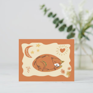 Postale Jolie carte artistique de chat endormi - Carte pos