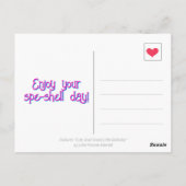 Postale Jolie carte d'anniversaire de l'escargot mignon pe (Dos)