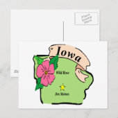 Postale Jolie carte de l'Iowa (Devant / Derrière)