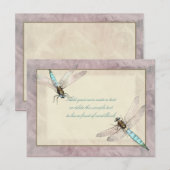 Postale Jolie carte de message Dragonflies (Devant / Derrière)