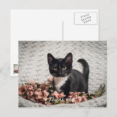 Postale Jolie carte de remerciement Bella Rose (Devant / Derrière)