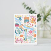 Postale Jolie carte des choses préférées d'Ann Arbor Michi (Debout devant)