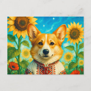 Postale Jolie Corgi Ukraine Welsh Corgi Reine Carte Postal