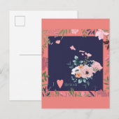 Postale Jolie Floral I Love Hawaii State Map Carte Postcar (Devant / Derrière)