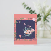 Postale Jolie Floral I Love Hawaii State Map Carte Postcar (Debout devant)