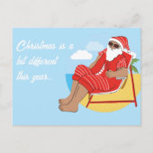 Postale Jolie simple carte de voeux de Noël tropicale (Devant)