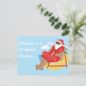 Postale Jolie simple carte de voeux de Noël tropicale (Debout devant)