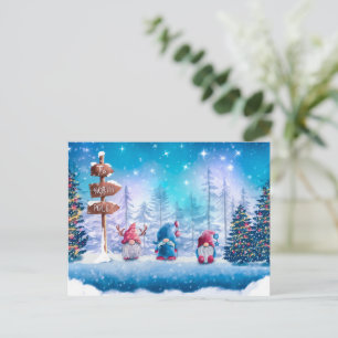Postale Jolies lutins de Noël colorés Carte de vœux de fêt
