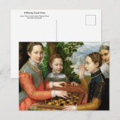 Postale Jouer aux échecs par Sofonisba Anguissola Carte Po (Devant / Derrière)