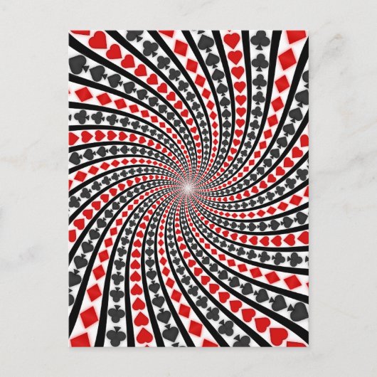 Postale Jouer Carte Convient Spiral : (Devant)