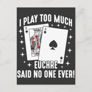 Postale Joueur de la carte Euchre Jeu de nuit