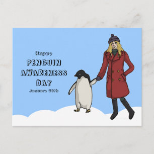 Postale Journée de sensibilisation aux pingouins, carte po
