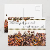 POSTALE JOURNÉE SUCRÉE ! :)  CARTE "À PENSÉE À VOUS" (Devant / Derrière)