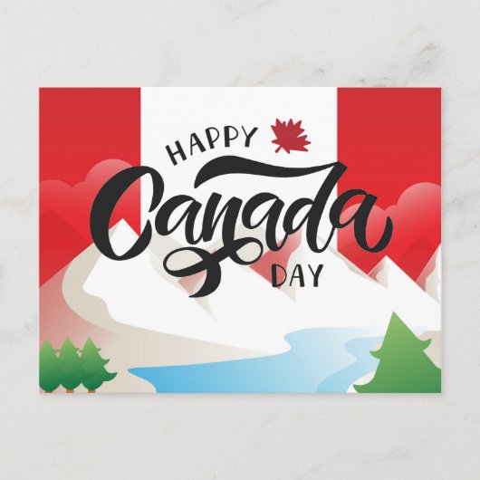 Postale Joyeuse carte de la Fête du Canada de Poste Canada (Devant)