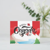 Postale Joyeuse carte de la Fête du Canada de Poste Canada (Debout devant)