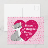 Postale Joyeuse carte de la Saint-Valentin (Devant / Derrière)