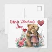 Postale Joyeuse carte de la Saint-Valentin (Devant / Derrière)