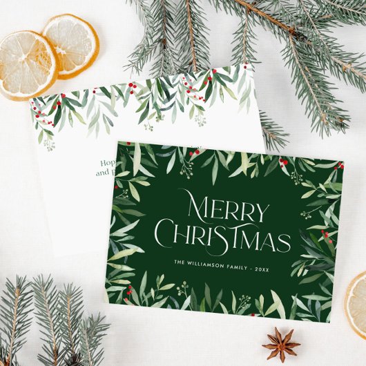 Postale Joyeuse carte de lettres tendance Noël