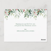 Postale Joyeuse carte de lettres tendance Noël (Dos)