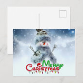 Postale Joyeuse carte de Noël (Devant / Derrière)